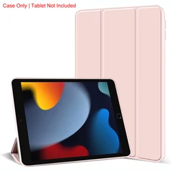 Tri - fold Magnetic Stand PU Leather Tablet Case - 10.2 inch Protective Cover - iPad 7th (10.2 - inch) (YT Pink)