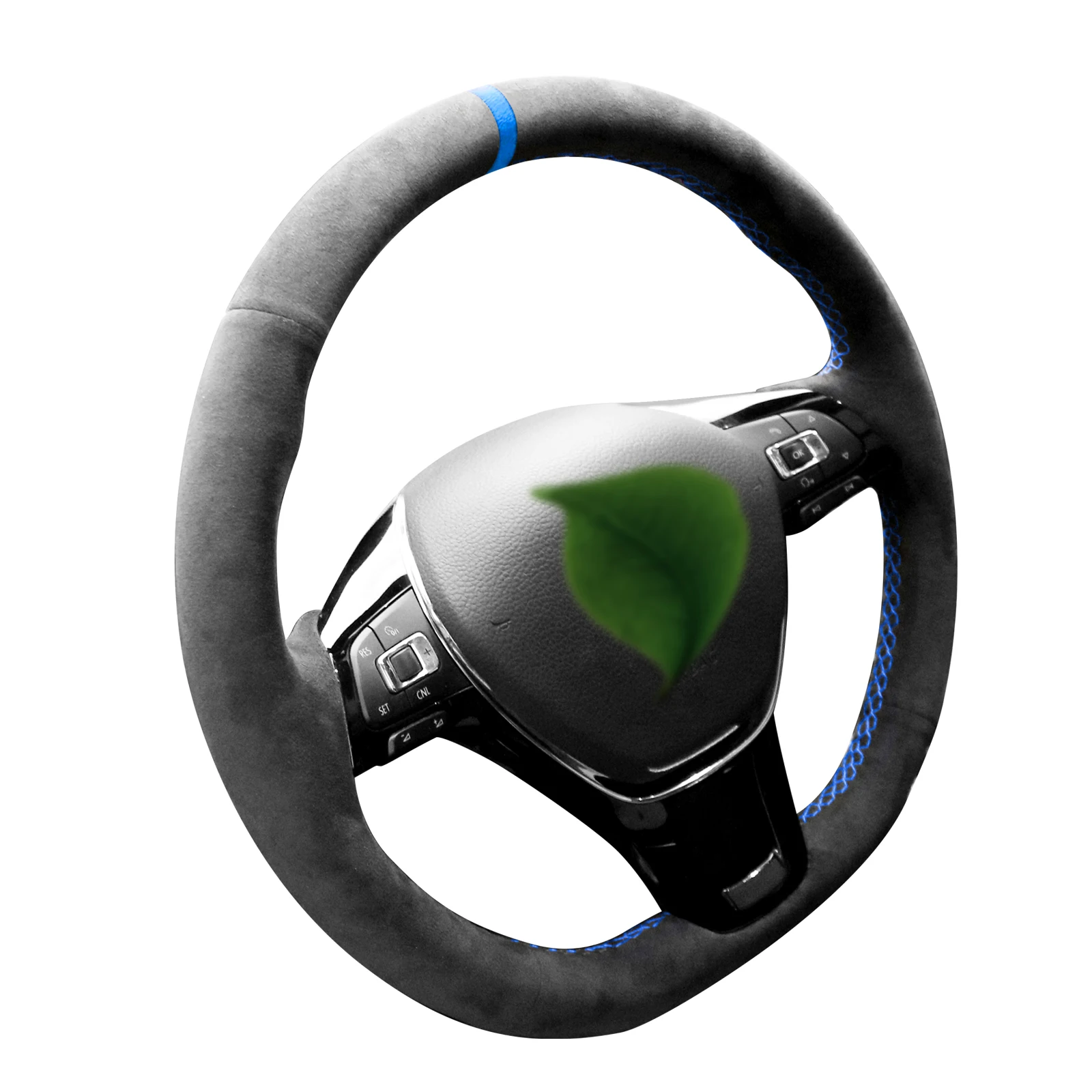 Alfanxi Coprivolante Alcantara A Punto Mano Compatibile Con Volkswagen Golf7 Mk7 Polo Arteron Caddy Passat Sharon