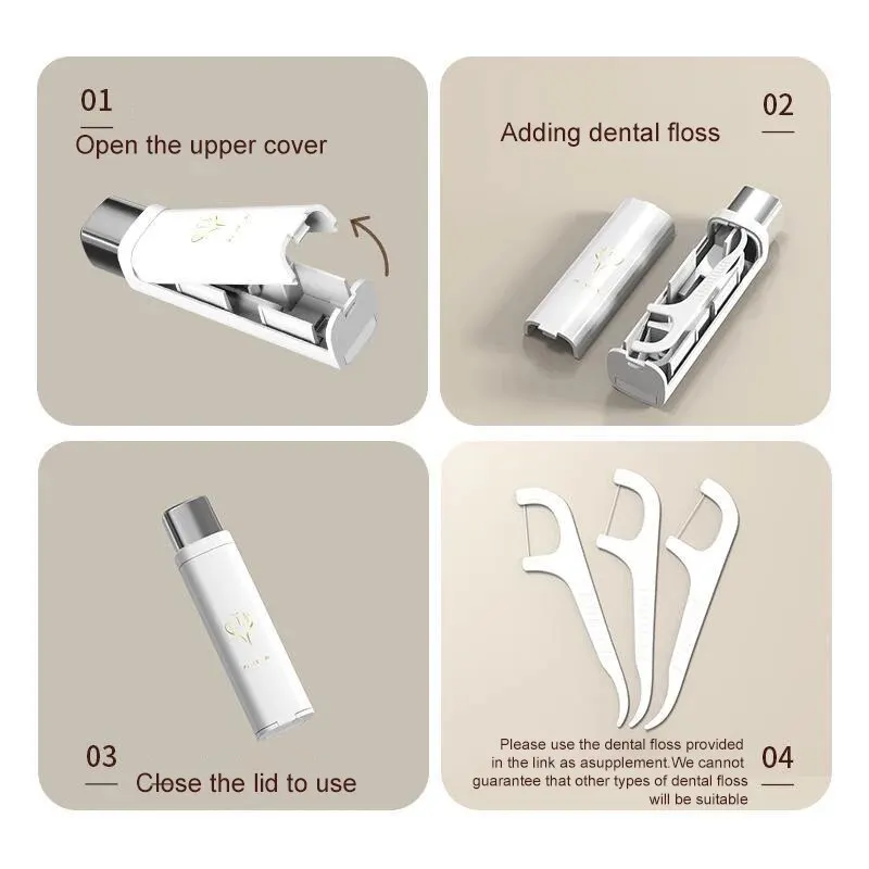 Small Floss Storage Box Household Portable Automatic Pop-up Dental Floss Storage Box Can Carry-on Easy to Use BEST SELLERS
