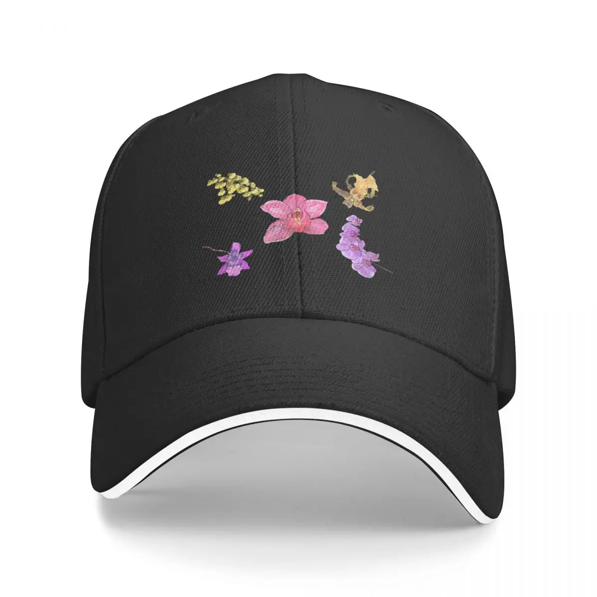 

A pattern of orchids Baseball Cap Trucker Hat western Hat Icon Hats Woman Men's