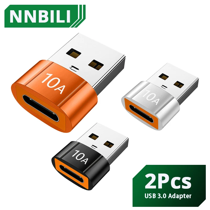 OTG USB 3.0 To Type C Adapter TypeC Female to USB Male Converter Fast Charging Data Transfer For Macbook Xiaomi Samsung 2Pcs