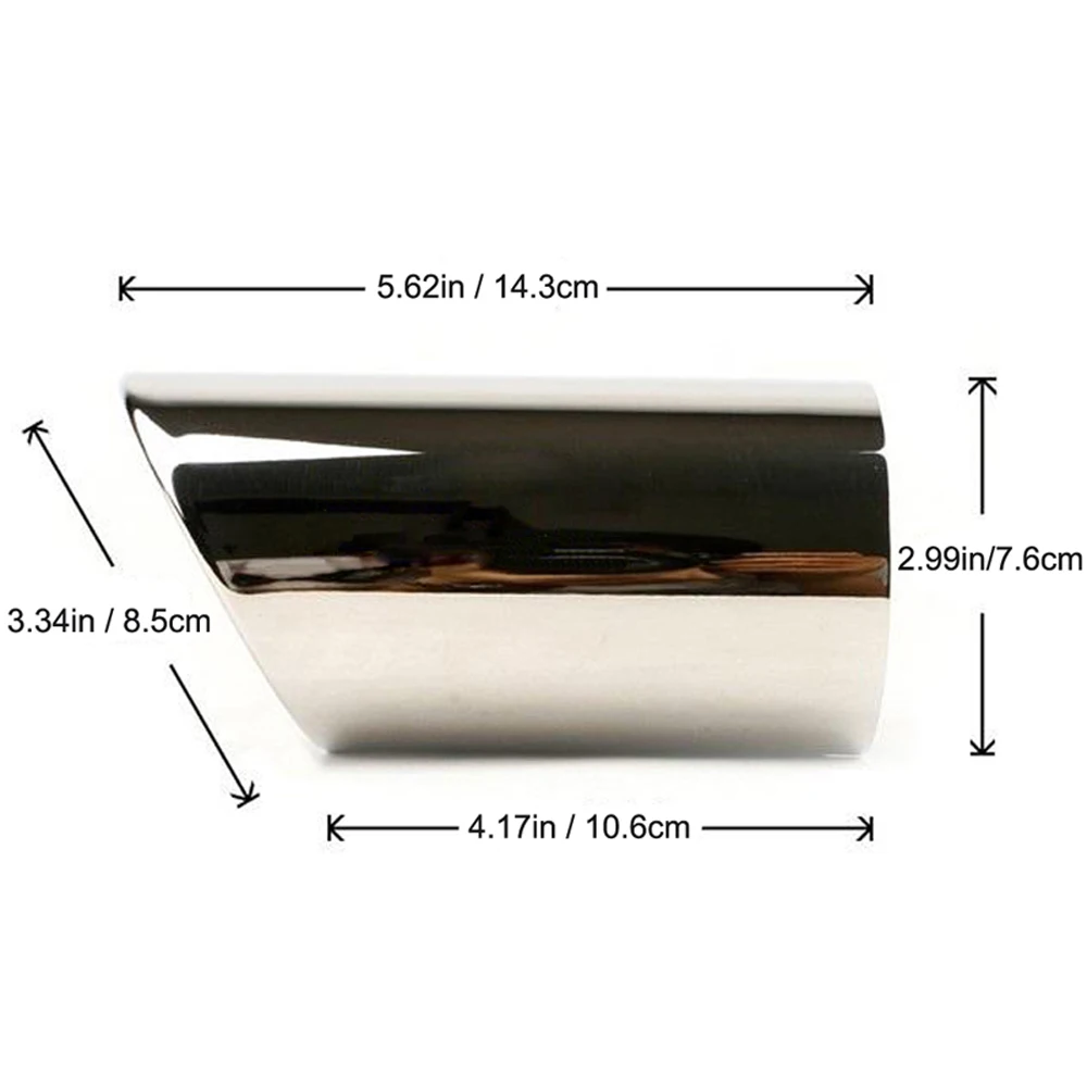 Stainless Steel Exhaust Muffler Tip 3 Inch/7.6cm Inlet Muffler, Compatible with Audi, VW CC 2012-2015/ Passat 2011-2015 / Tiguan exhaust muffler tip,exhaust pipe muffler,exhaust trim pipe