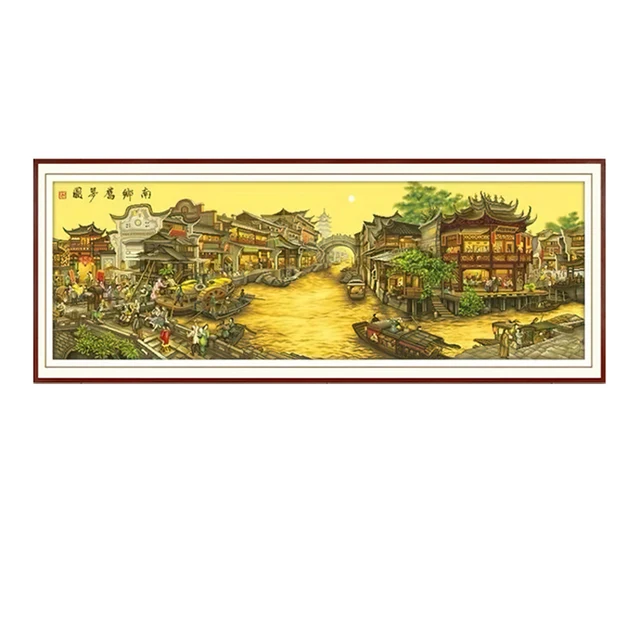刺繍画（中国製） Amazon | SAEYZ 刺繍スターターキット中国絵画クロスステッチ