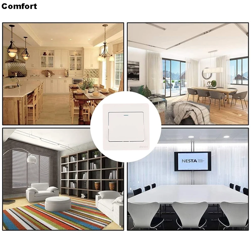 Wall-Switches-1-2-3-4-Gang-Button-Wall-Light-Switch-On-Off-Push-Button ...