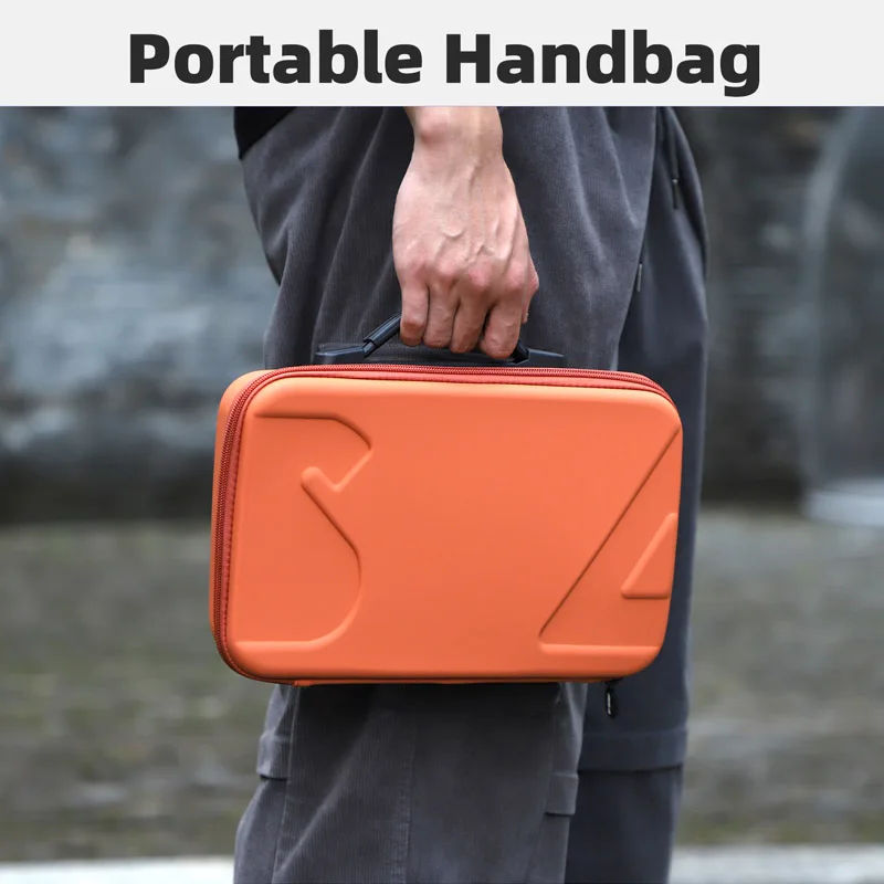 All-in-one Portable Bag for OSMO ACTION 5 Pro/4/3 Shock-absorbing Pressure-resistant Case Cover PU+EVA Protector for DJI 5Pro