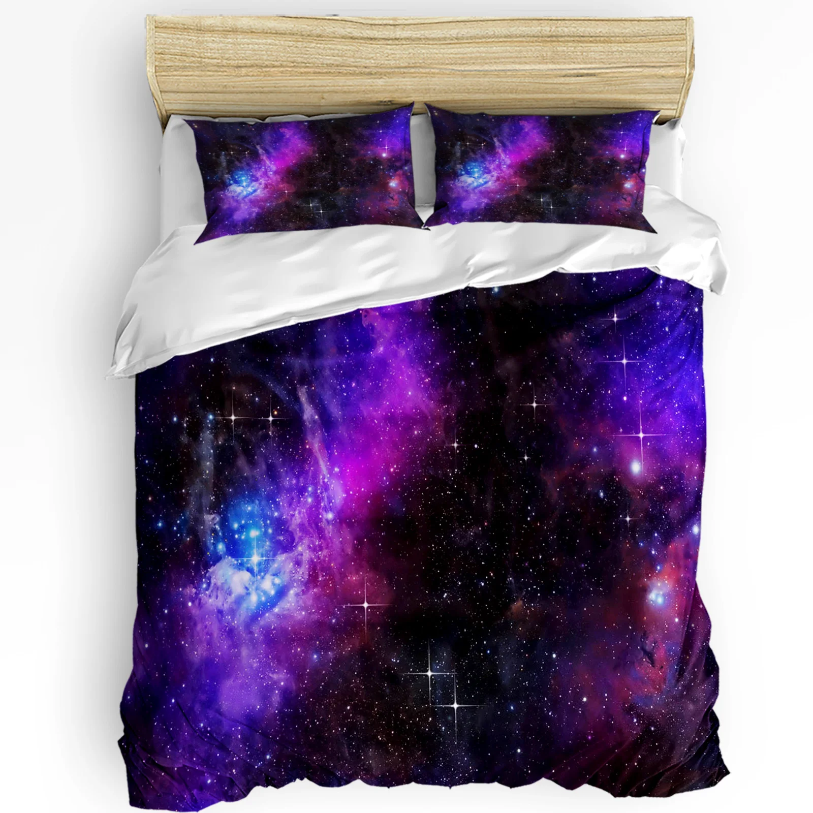 

Starry Sky Universe Starlight Duvet Cover 3pcs Bedding Set Home Textile Quilt Cover Pillowcases Bedroom Bedding Set No Sheet