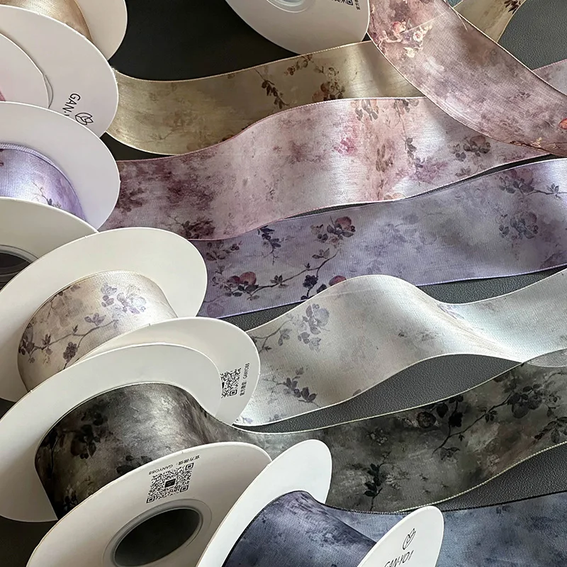 10 yards Chinesische Gedruckt Satin Band DIY Hanfu Gürtel Zubehör Retro Alten Stil Lange Band Seide Schal Stirnband Nähen stoff – Detail 4