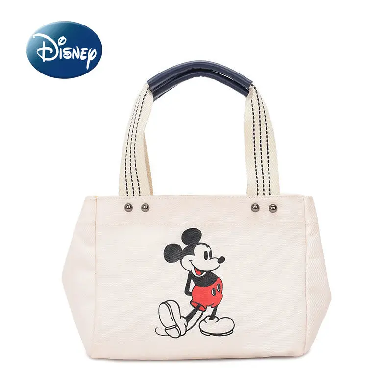 

Disney Mickey's New Fashion Canvas Women's Handbag Cartoon Cute Women's Handbag Luxury Brand Children's Portable Storage Bag
