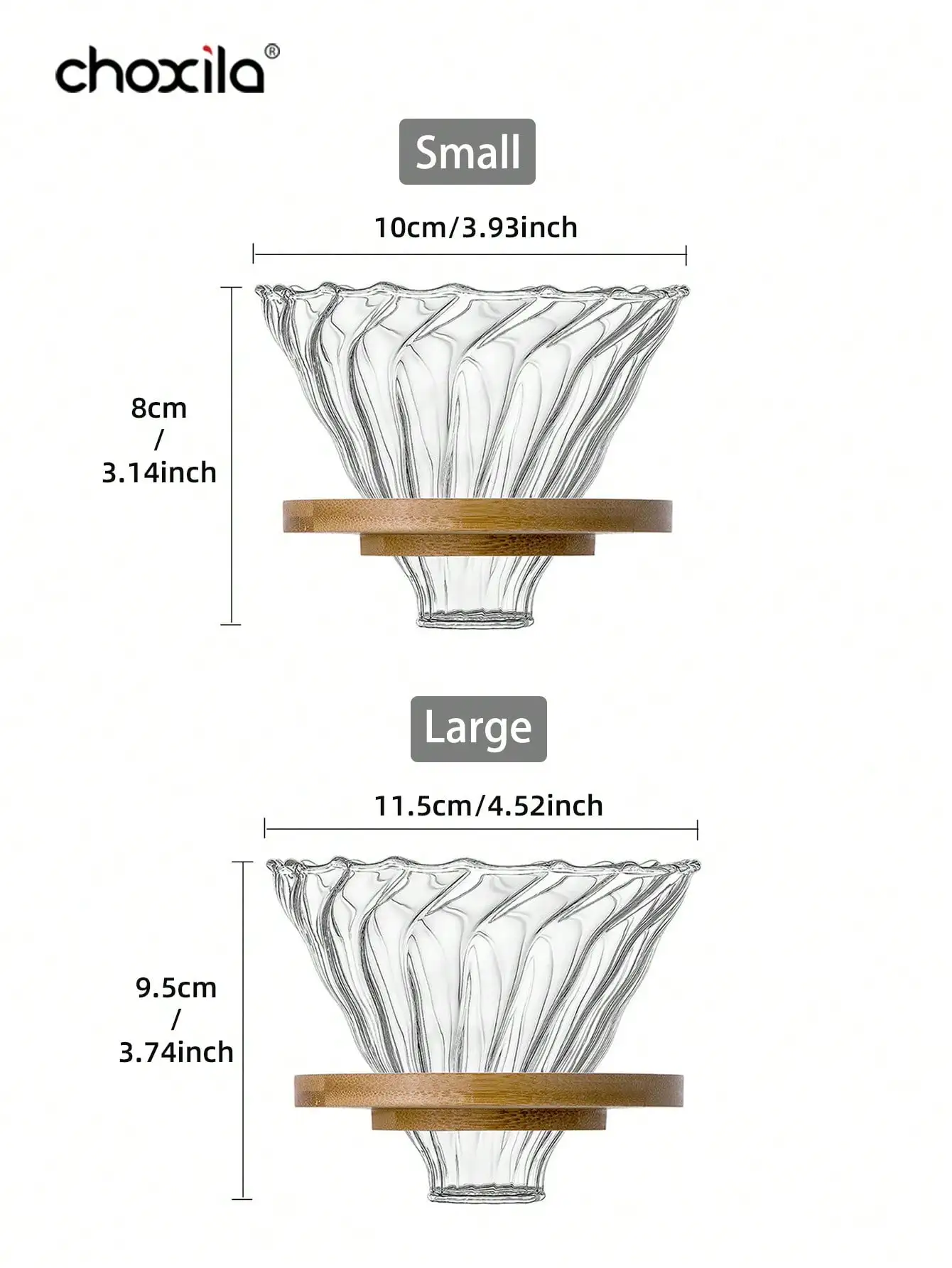 فلتر قهوة زجاجي مع حامل - منchoxila