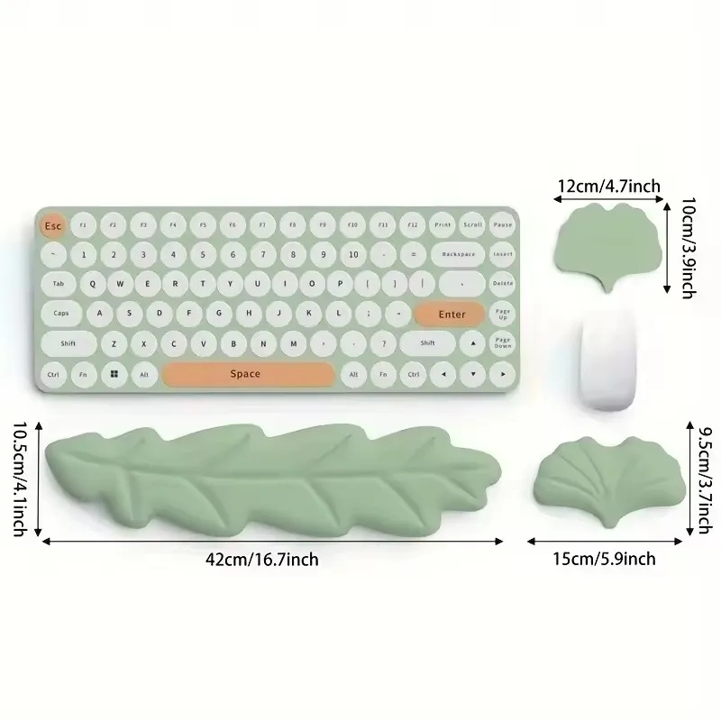 Leaf Keyboard Wrist Guard Cloud Wrist Guard Mouse Pad Ergonomic Lycra Foam Memory Anti-slip Support Office