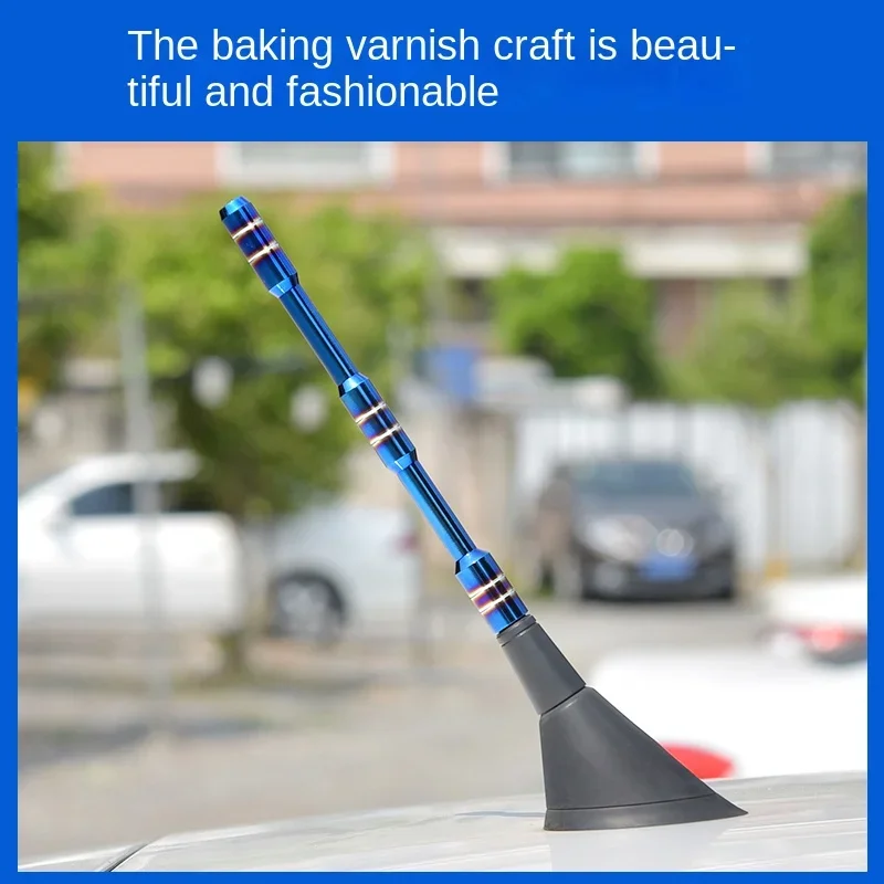 

Universal Car Roof Mount Mast Screws Design Antenna Enhanced Signal Stereo Radio FM/AM 13.5CM Antenna Car Stickers Accessories
