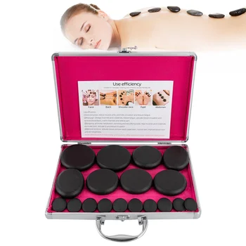 Massage Stone Heater Box Set with Natural Basalt Stones, Multiple Sizes for Hot Stone Therapy, Ideal for Relaxation and Circulat 2