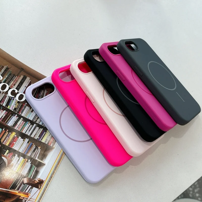 Magnetic Matte Soft Cover with Liquid Silicone