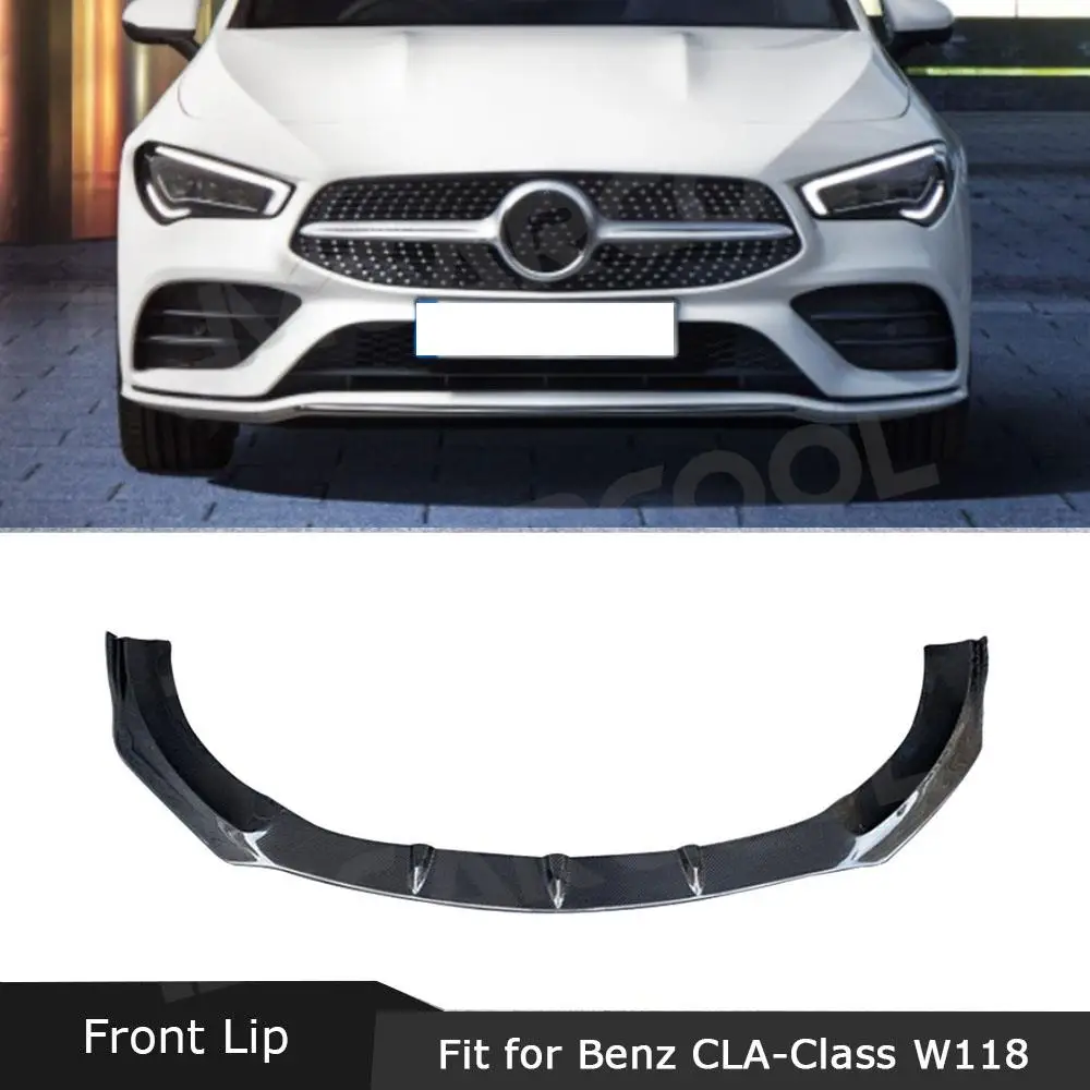 

Carbon Fiber Front Bumper Lip Chin Spoiler for Mercedes Benz CLA Class W118 CLA35 Sport CLA45 AMG 2020-2022