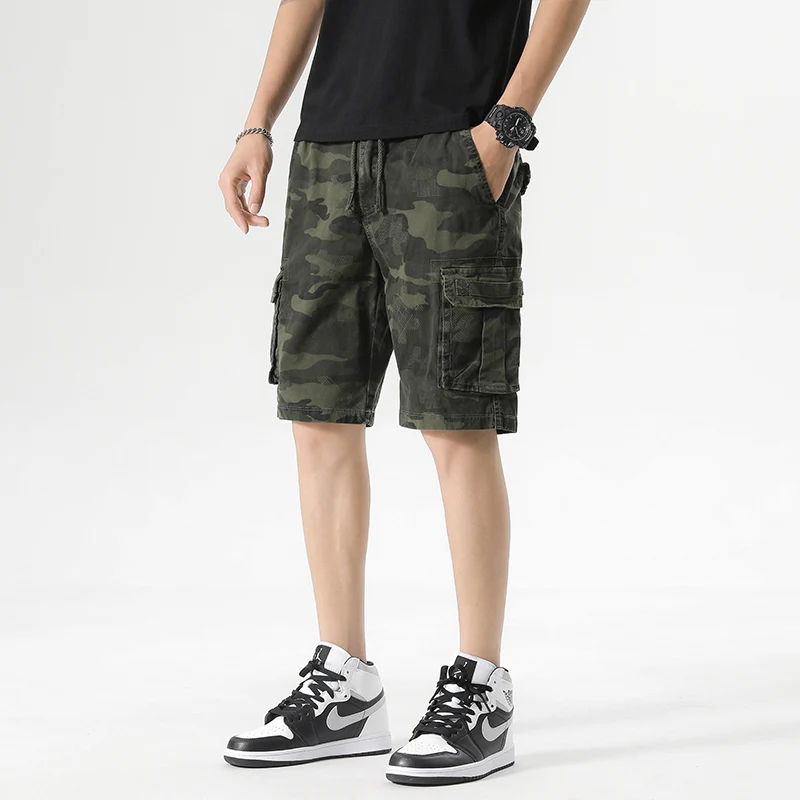 

Camouflage Cotton Cargo Shorts Men's Summer Trend Casual Loose Fitting Men's Short Pants New Fashion Pants Soft Basketball