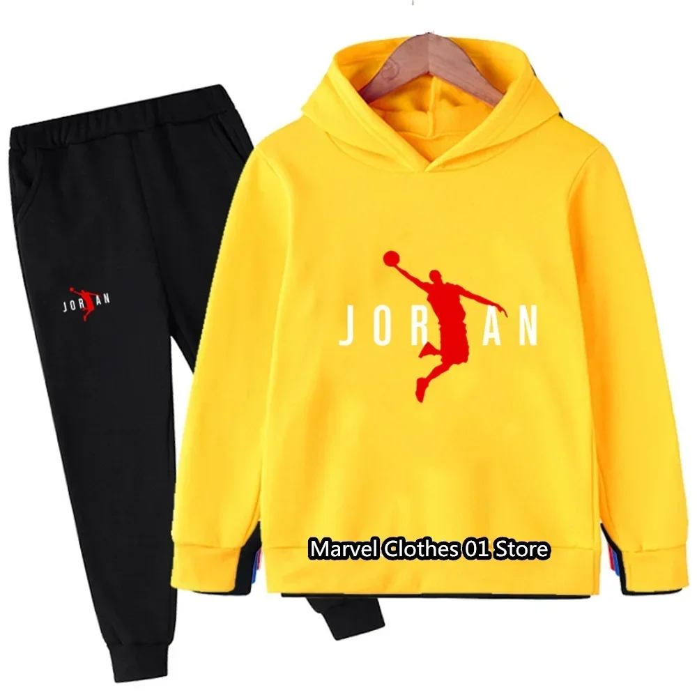 Children's Sportswear Children's Clothing Set Baby Boys Girls Fashion Sportswear Hoodie Sweatshirt + Trousers Brand Jacket Boys
