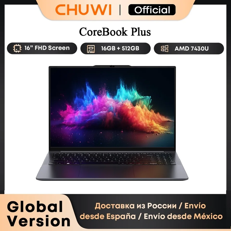 CHUWI CoreBook Plus Laptop 16inch FHD Screen R5-7430U 6 Cores