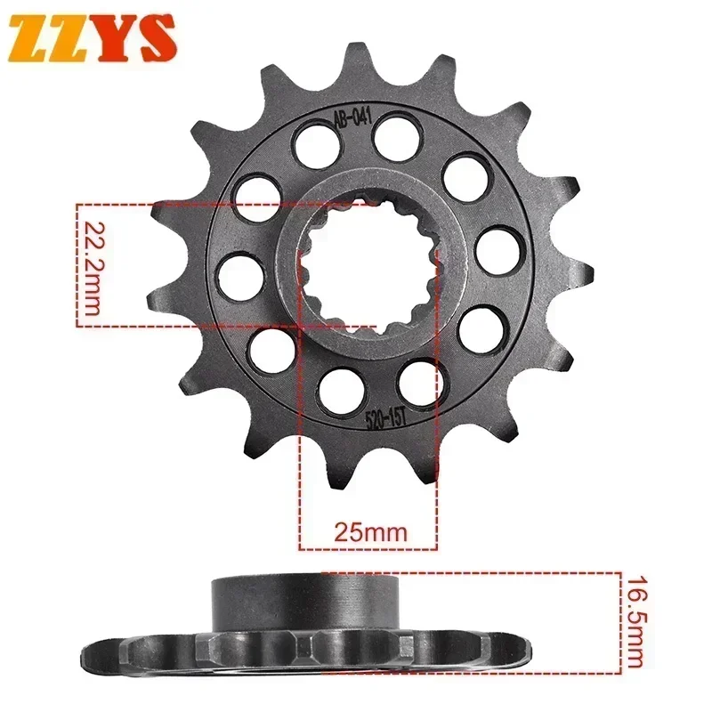 

520 15T 15 Tooth Motorcycle Front Sprocket Gear Staring Wheel Cam For Ducati Road 1100 Scrambler Sport 18 2019 2020 1198 R S SP