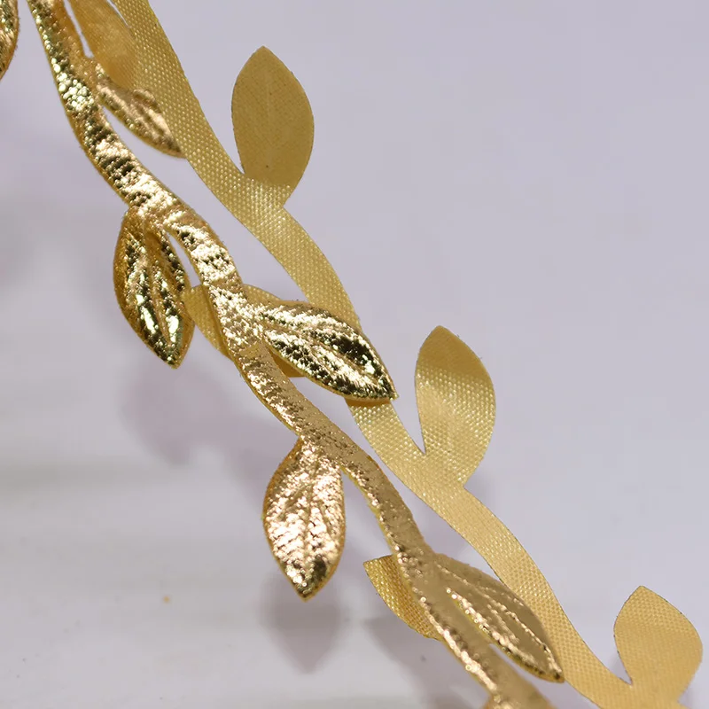 10Meter Gold blätter Rebe künstliche Seide Blatt handgemachte Scrap booking Handwerk Kranz Hochzeits feier Dekor gefälschte Blume Rattan Girlande – Detail 3
