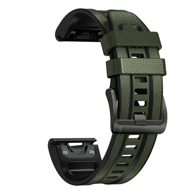 Watchbands For Garmin Fenix 7 7X 6 6X Pro 5 5X Plus 3HR Smart Watch Leather+Silicone Quick Easyfit Wrist Straps Bracelet