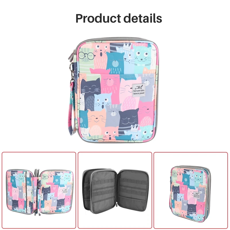 96 192 Slot Large Capacity Pencil Bag Case Organizer Cosmetic Bag For  Colored Pencil Watercolor Pen Markers Gel Pens Great Gifts - Pencil Bags -  AliExpress