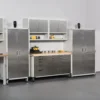 Mega Lockable Storage Cabinet 48" W X 24" D X 72" H Granite Ribbed Side Panels Help Protect Against Dents and Divots From Impact 5