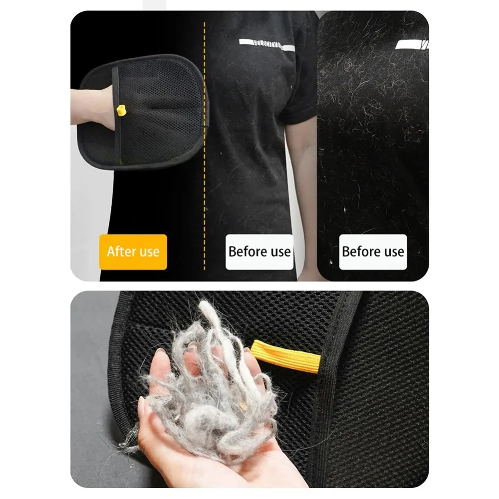 Double Sided Grooming Gloves for Pets Quick Pet Hair Remover Mitt Static Removal Gloves for Clothes Sofa Couch Pet Supply 강아지용품