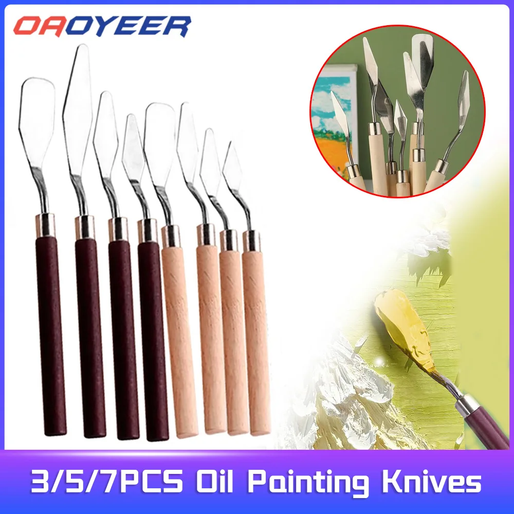 Stainless Steel Oil Painting Mixing Knife Scraper 7pcs/set Stainless Steel Oil Aliexpress