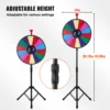 VEVOR 18 Inch Tabletop Color Prize Wheel with Folding Tripod Floor Stand 14 Slots Dry Erase for Win Fortune Spinning Stand Game 5