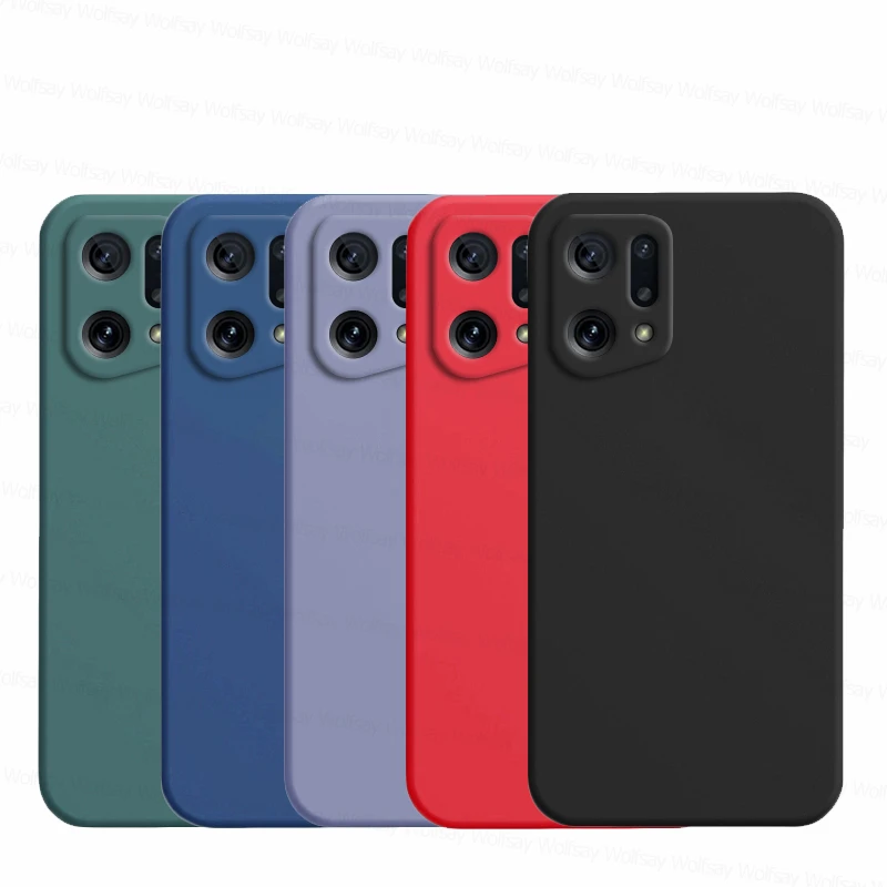 Per Oppo Find X5 Case Oppo Find X3 X5 Pro Lite Cover Case Antiurto Silicone Liquido Morbido Tpu Telefono Cover Posteriore Per Oppo Find X5