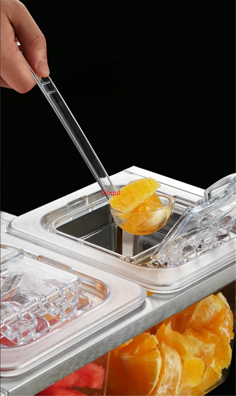 Acrylic transparent GN pans Visible food square pots Exhibition plate tray milk tea shop basin Containers Storage box with rack 5