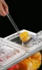 Acrylic transparent GN pans Visible food square pots Exhibition plate tray milk tea shop basin Containers Storage box with rack 5