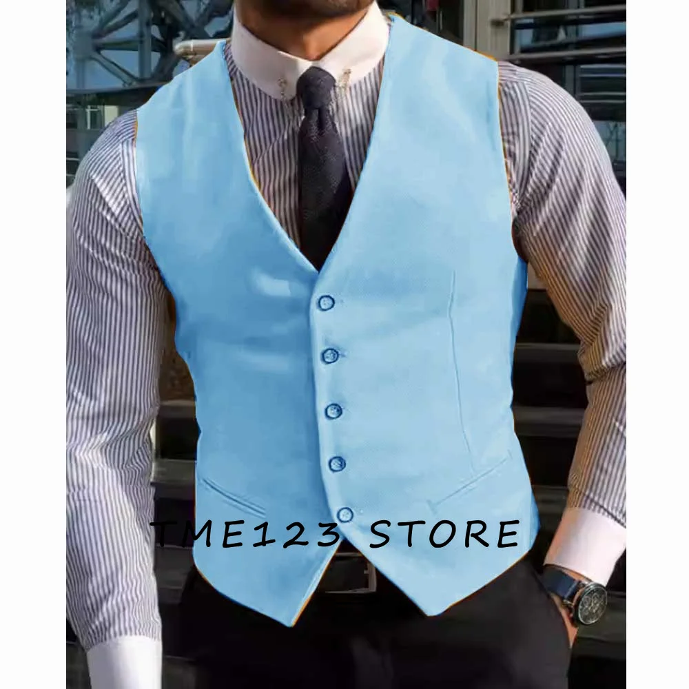 Men's Serge Casual Vest Suit Jackets Elegant Suits for Men Wang Formal Man Ambo Gothic Chaleco Male Vests Waistcoat Gilet Mens