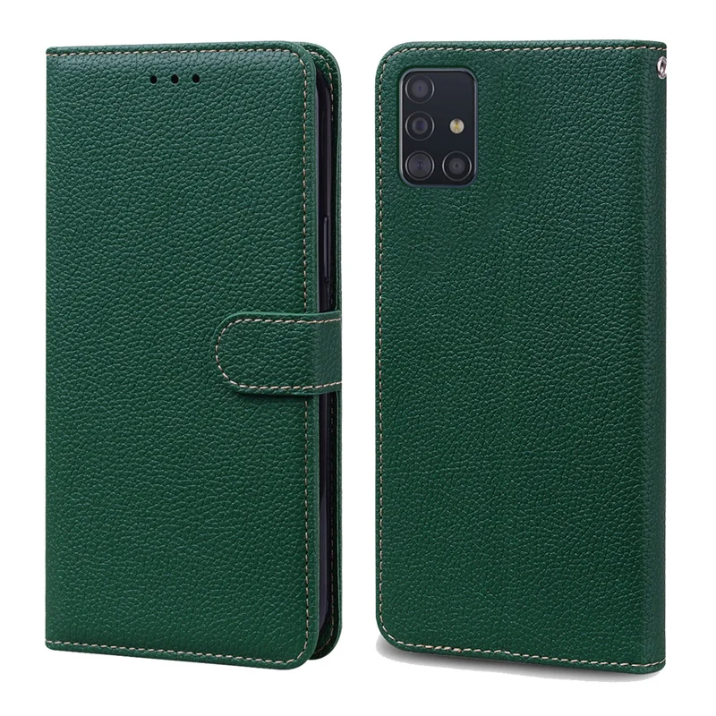 Capa de couro para samsung galaxy a51 sm-a515f a11 a21s a71 a41 a01 capa carteira núcleo