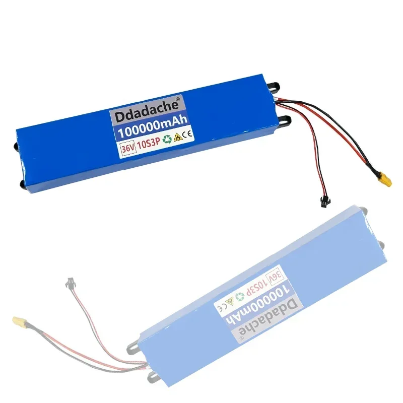 NEW 36V 100Ah 18650 Rechargeable Lithium Battery Pack 10S3P 500W High Power Modified Bicycle Scooter Electric Vehicle with BMS