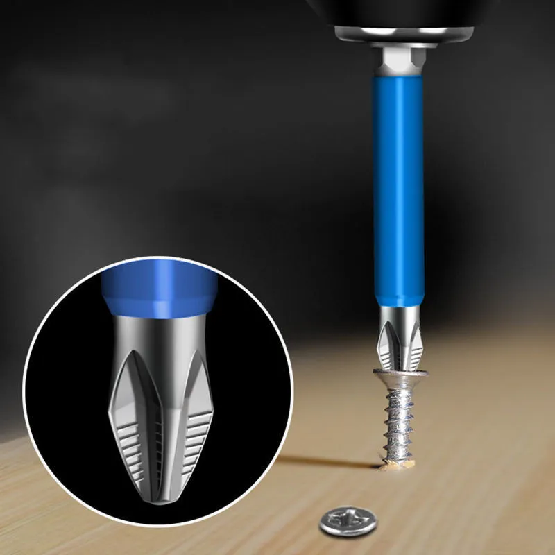 Non-slip wear-resistant screwdriver set strong magnetic high hardness super long cross electric batch electric drill 4
