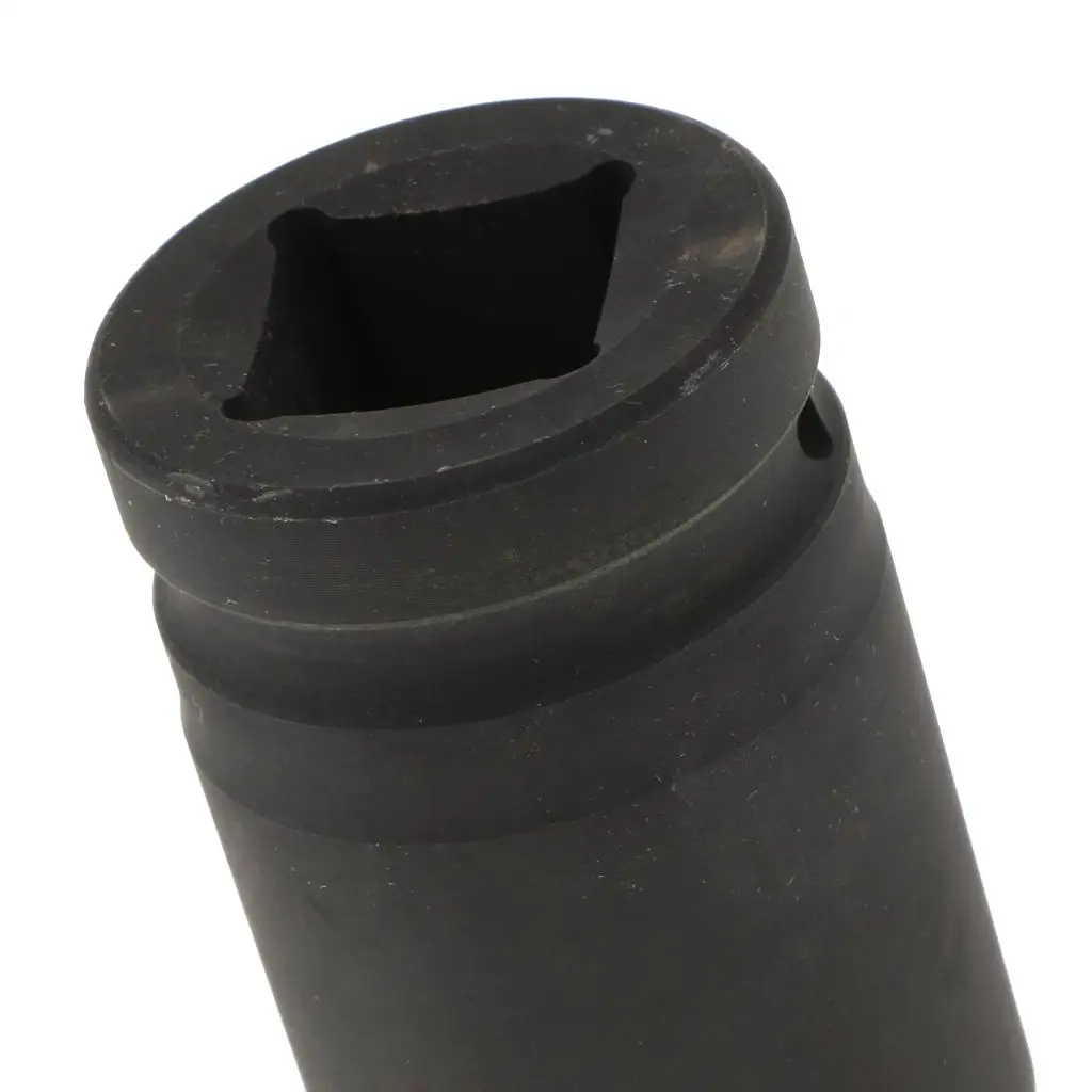 Heavy Duty 35mm Metric Impact Socket with 1 inch Drive, 6-Point, Black