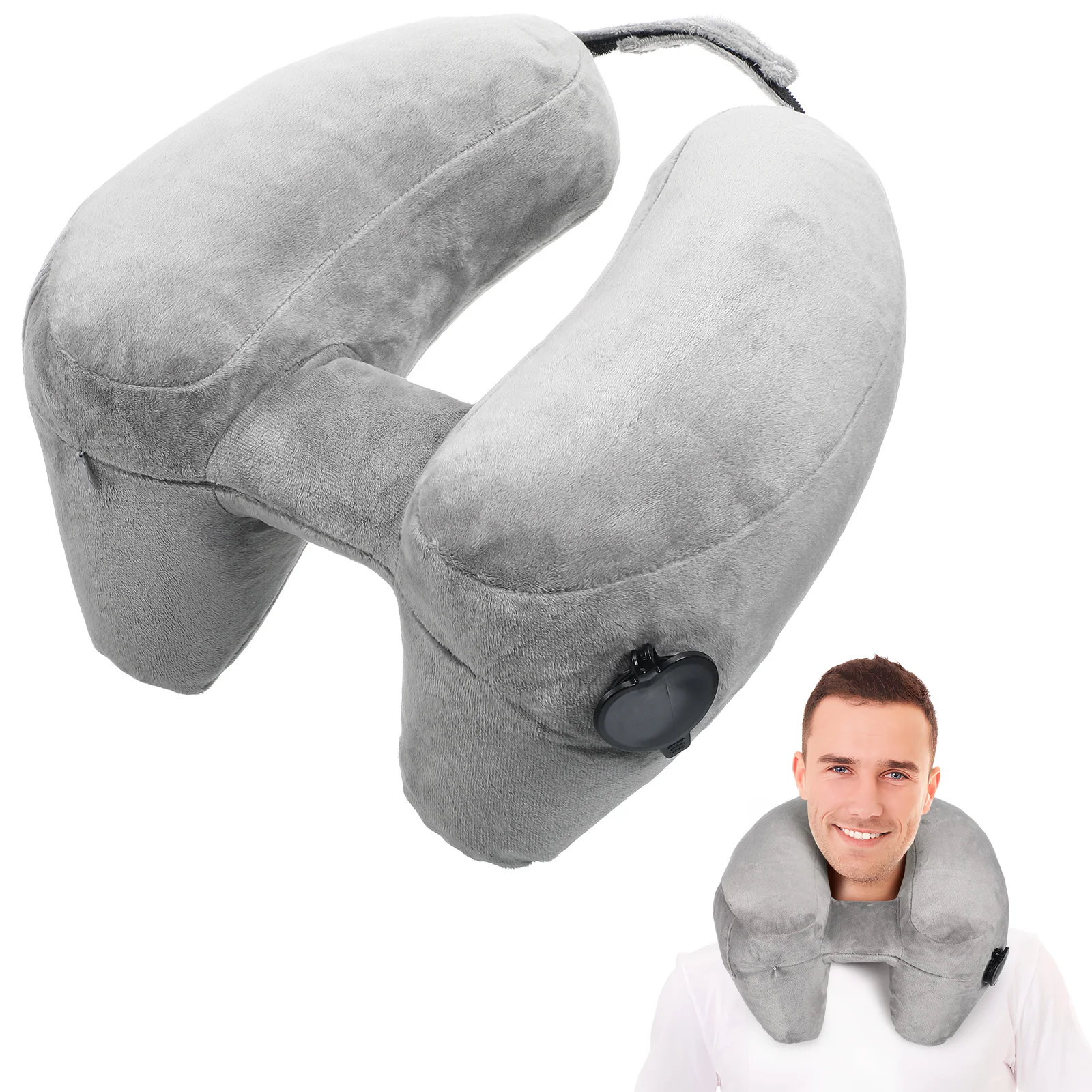 

Travel Neck Pillow Traveling With Hood Inflatable Essentials Must Haves Pvc Pillows For Airplanes