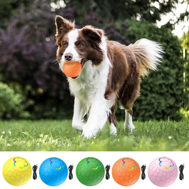 

Умная игрушка-мяч для собак, Электронная Интерактивная игрушка для домашних животных, движущийся мяч с USB, автоматическое движение, похлопывание для щенков, подарок на день рождения, продукт для кошек