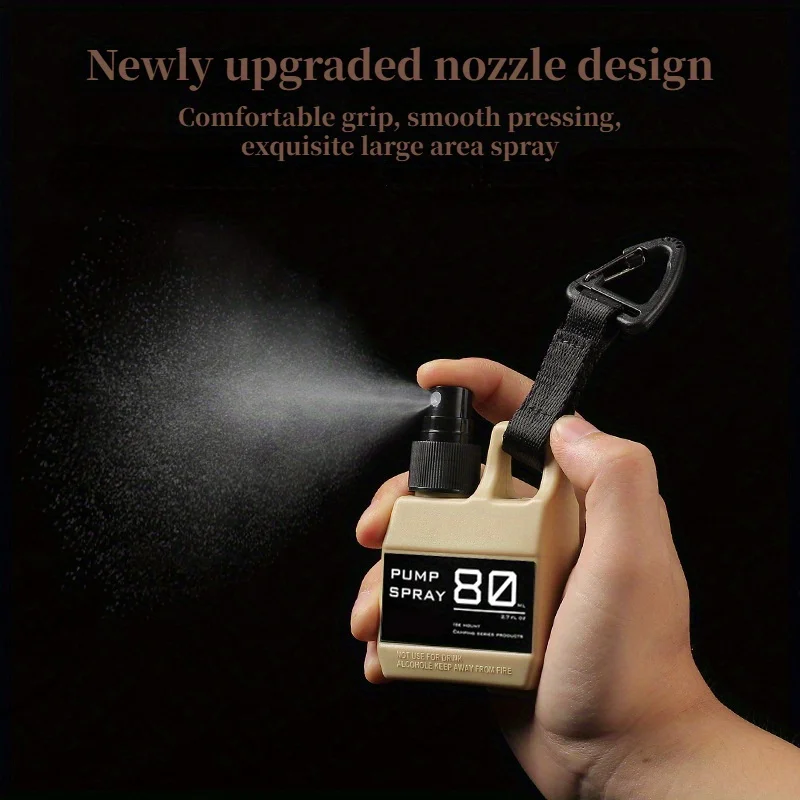 1/3 stücke Outdoor Hängende Schnalle Spray Flasche mit Düse Tragbare Camping Reise Werkzeug Nachfüllbare Flüssigkeit Container für Insekten abweisend – Detail 5