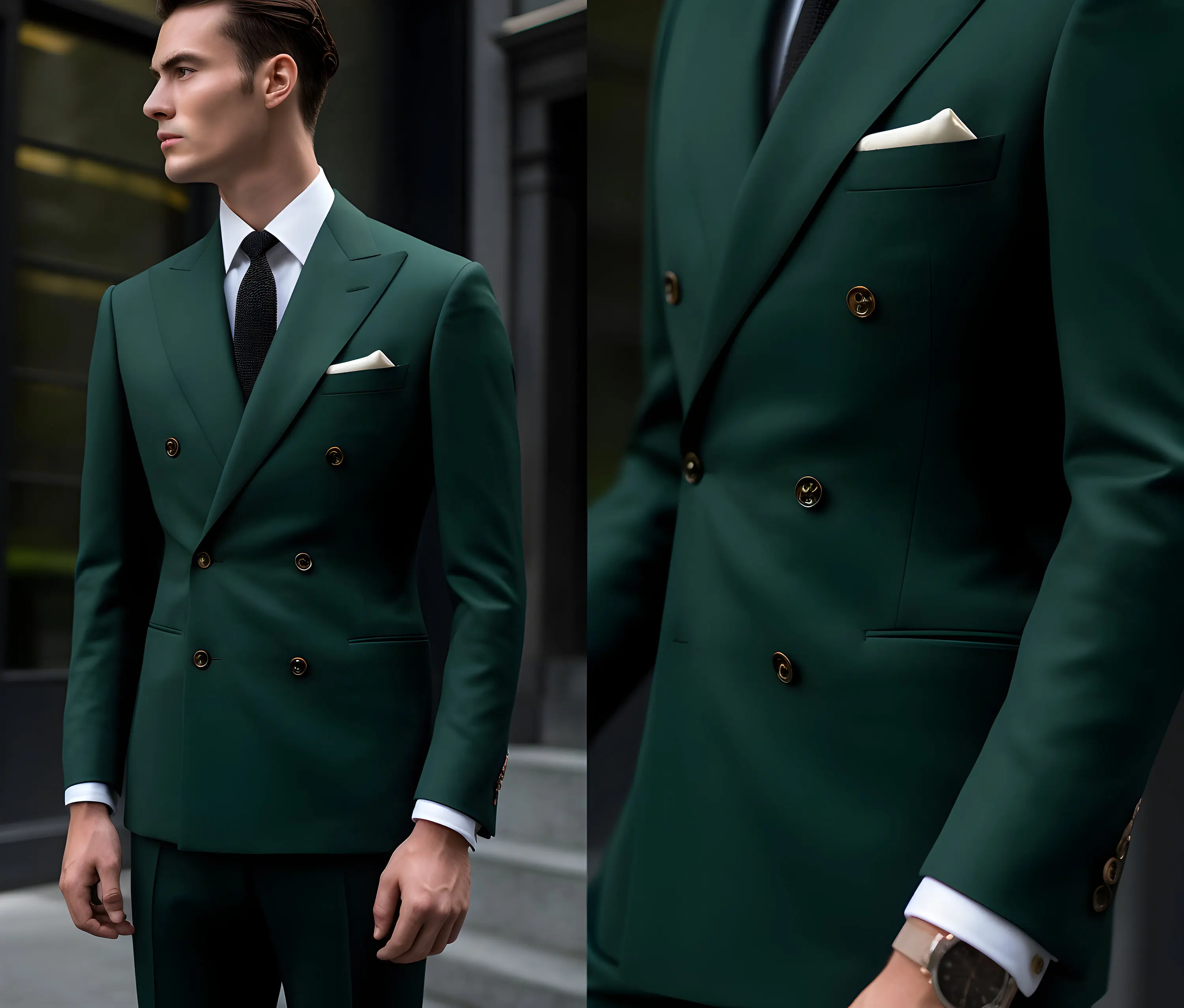 

2024 Male Casual Green Wedding Groom Suits For Men Elegante Costume Homme Mariage Terno Masculino Slim Fit Best Man Blazers Sets