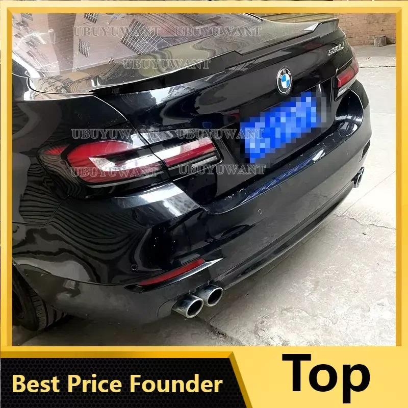 Per Bmw Serie 5 F10 Spoiler M4 / P Style Carbon Look Ala Posteriore 2010-2017 F10 F18 Spoiler Roof Wing Accessori Sportivi Kit Carrozzeria