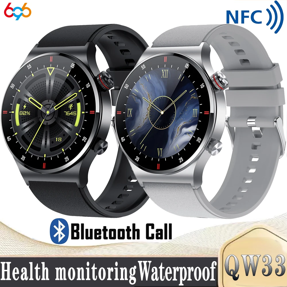 

New NFC Blue Tooth Call Smartwatch Men ECG PPG Blood Pressure Monitor Sports Fitness Bussiness Smart Watch IPS For IOS Android