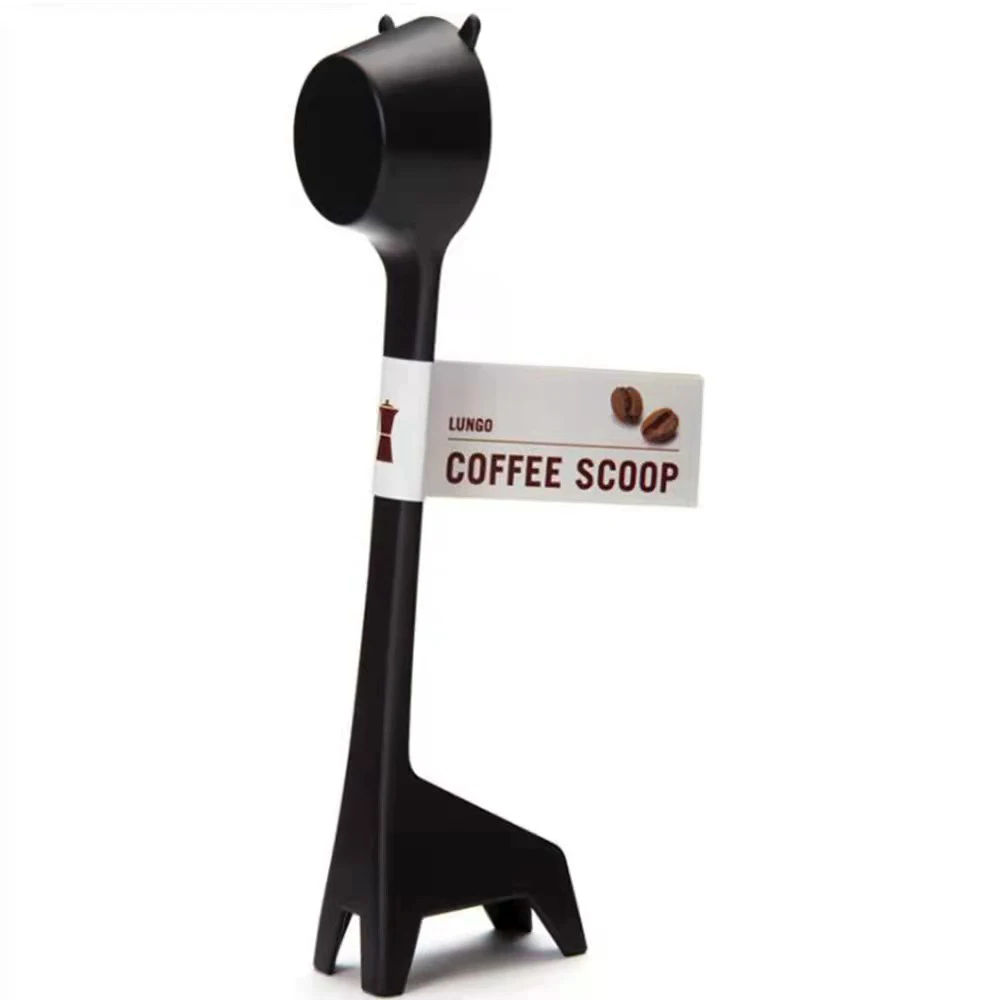 Description Picture 2 of itemCartoon Giraffe Shape Coffee Spoon Cute Design Black Powder Quantitative Long Handle Scoops Plastic Coffee Spoons Kitchen Decor