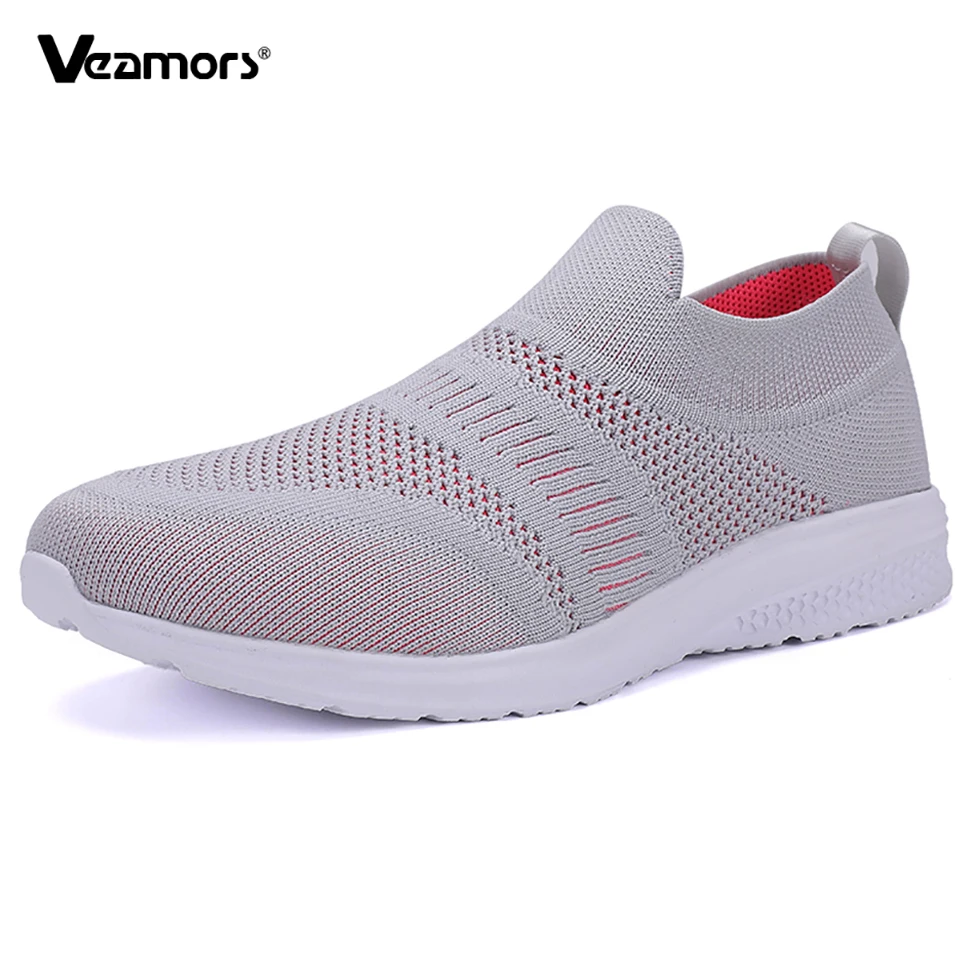 

Women Walking Shoes High Quality Casual Sneakers For Ladies Comfort Knitting Sock Flats Shoes Light Loafers Footwear Slip On