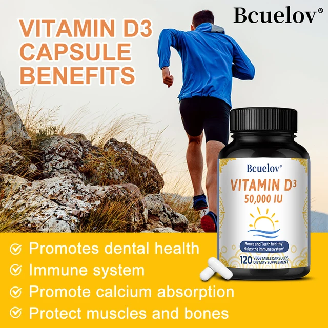 655-b13d02.jpg Vitamin D3 50,000 IU Supplement, Supports Strong Bones, Heart, Teeth, Muscle Health, for Men and Women, 120 Capsules