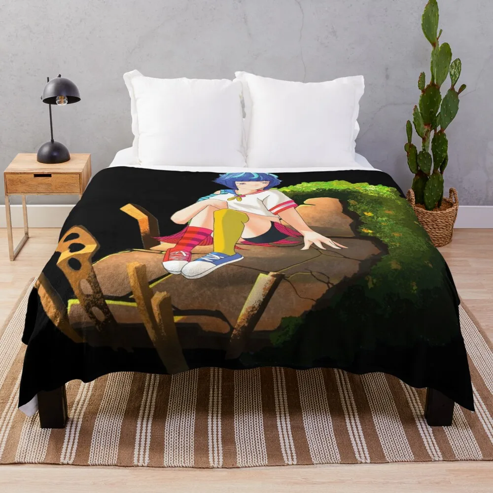 Bubble Uta / Bubble Anime Girl Throw Blanket Plaid On The Sofa Custom Soft Plush Plaid Single Coperte