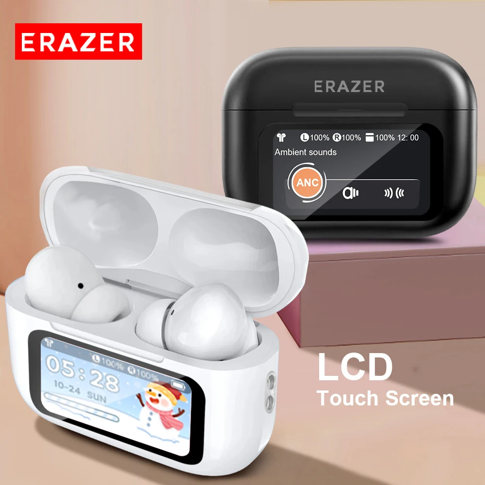 ERAZER Airs Pro Wireless Bluetooth Earphones with Touch Controls and ANC Noise Cancellation