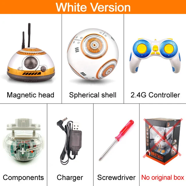 Upgrade Version BB-8 Ball 20.5cm RC Droid Robot 2.4G Remote Control BB8 Intelligent With Sound Robot Toys For Gifts Model Action rc auto RC Cars