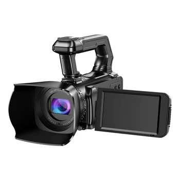 디지털 비디오 카메라, 16X 광학 줌, 48MP, 유튜브 캠코더, 울트라 HD 카메라, 4.0 인치 터치 스크린